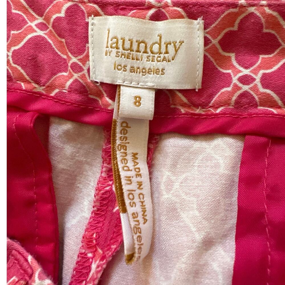 *Laundry By Shelli Segal Pink Bermuda Shorts Sz 8 - Picture 3 of 3